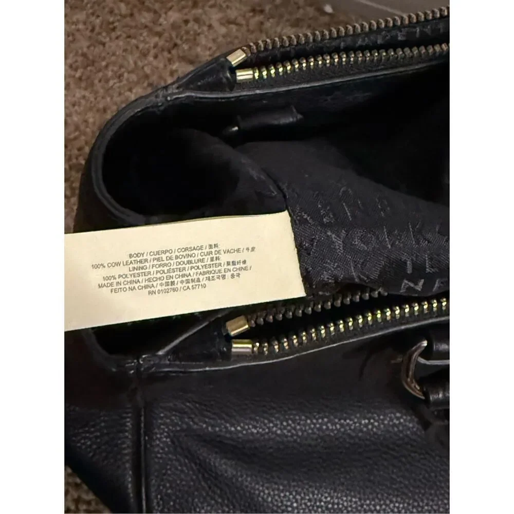 Kate Spade Pebbled Leather Double Zipper Closure Satchel Black